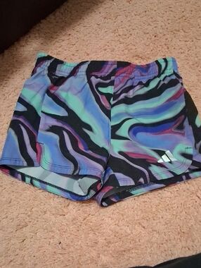 Girls' Multicolor Athletic Shorts with Elastic Waist